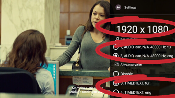 Görüntü Kalitesi - Dil - Alt yazı Seçimi